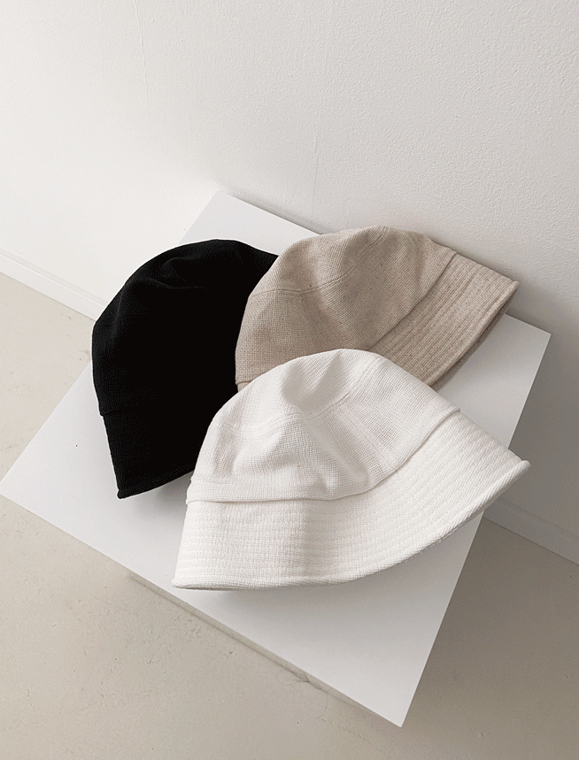 린넨 숏 벙거지 모자 (3color)